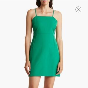 Sam Edelman Green Cady Pocket Mini Sleeveless Cocktail Dress Women's Size 12 NWT
